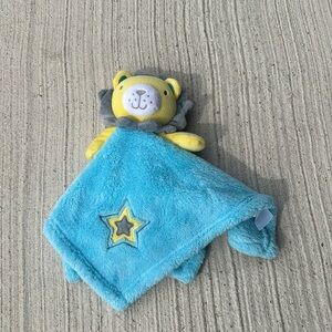 Baby Gear Lion Lovey Plush Security Blanket Soother Light Blue Fleece 15" x 15"